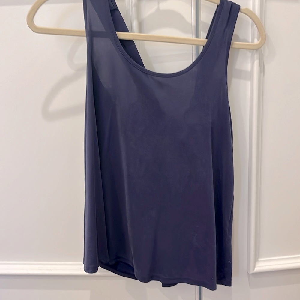 Tank like shirt with tie and back great for summer